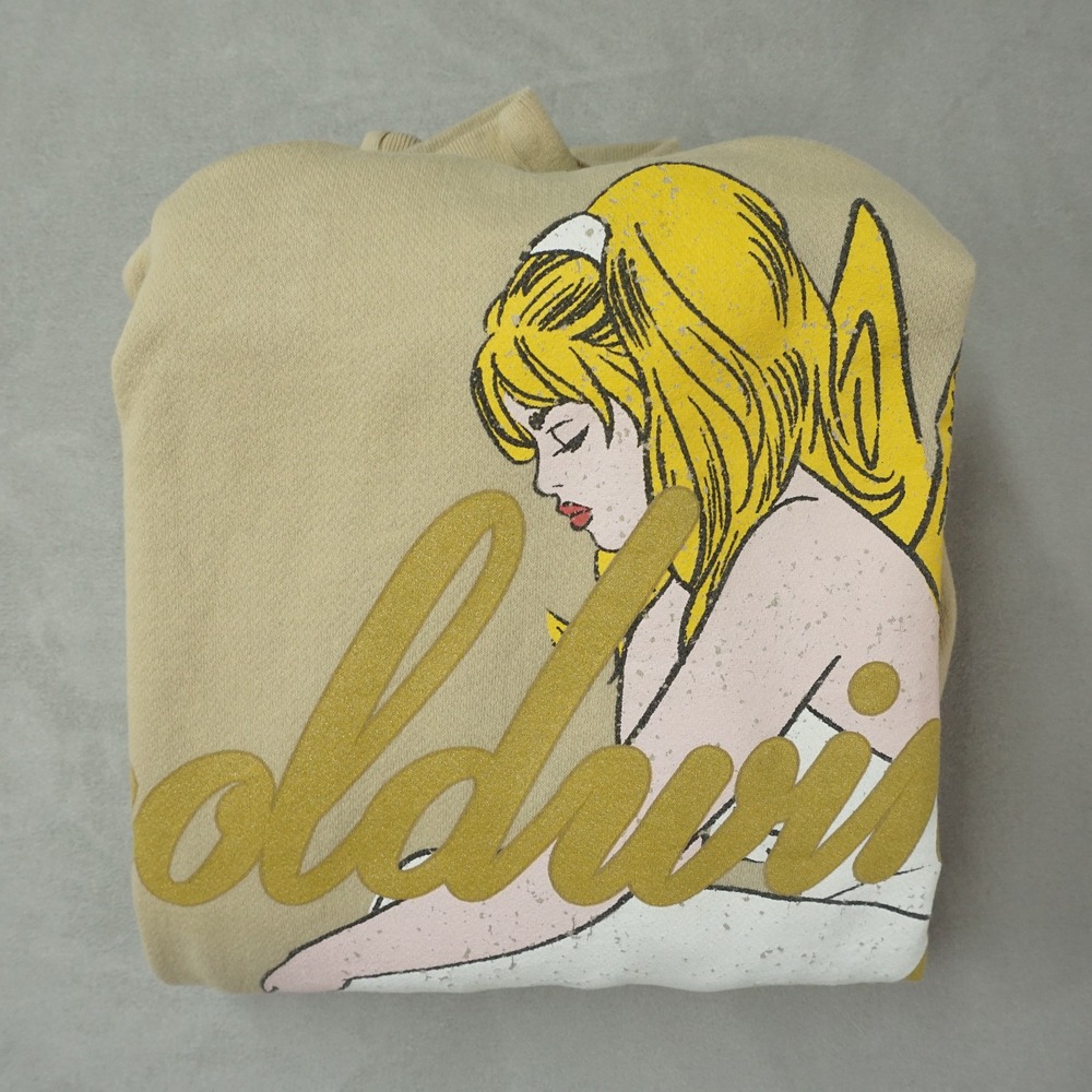 Billie Eilish Goldwing Merch Hoodie Womens Medium M Gold Oversized USA Boxy Tour
